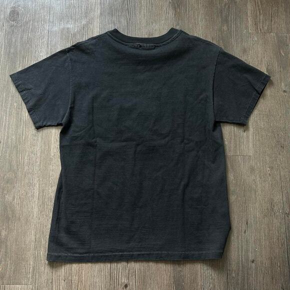 Vintage 90s Romans 8:28 Puff Print Jesus Black Short Sleeve Tee. Sz M - Picture 3 of 4